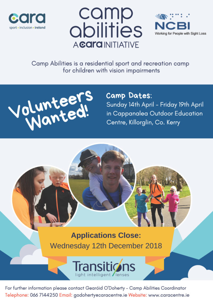 Volunteers Wanted Camp Abilities 2019