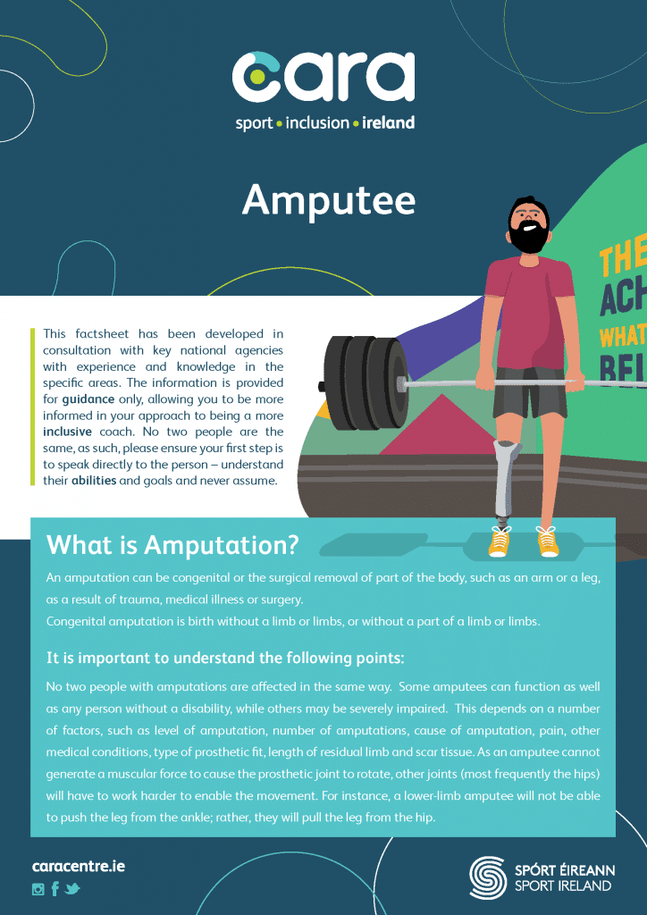 Amputee Factsheet Page 1