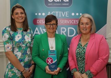 Active Service Key Worker Award – Shelly Breslin, St John of Gods Tallaght with Niamh Daffy, CEO Cara and Rhian McCarroll, Training and Education coordinator Cara