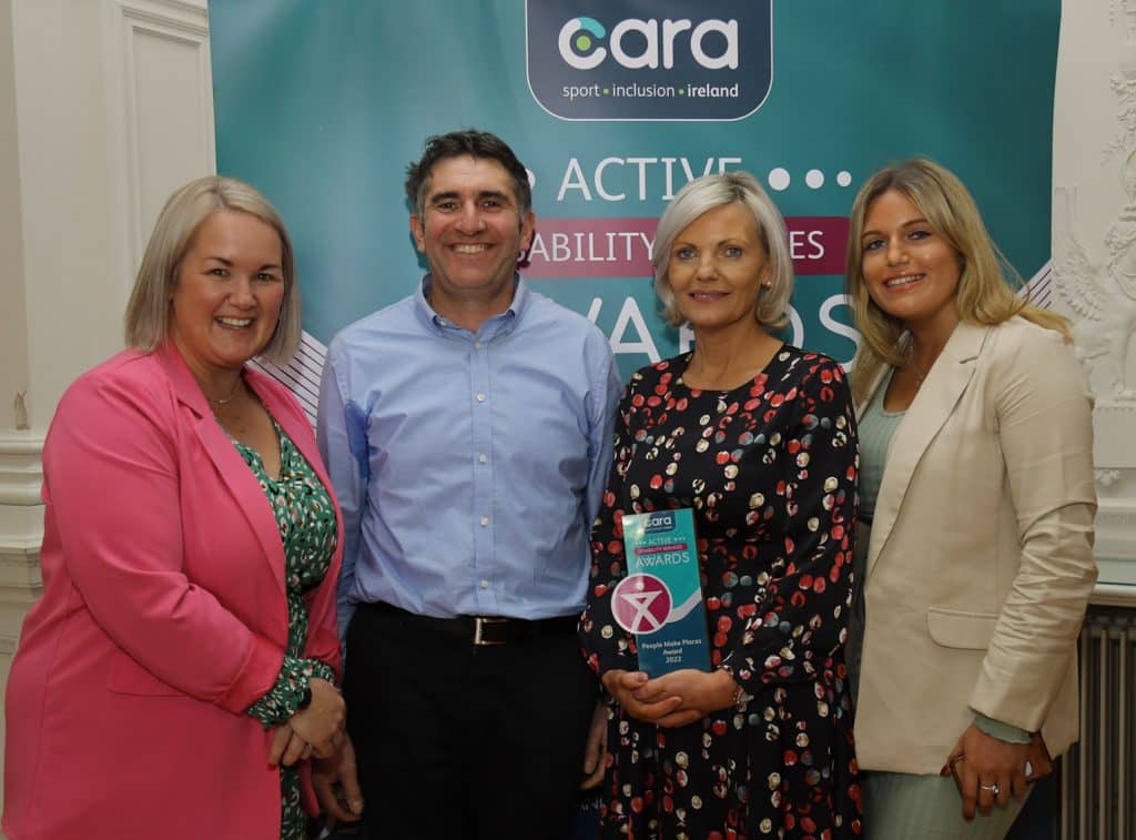 CEO of Cara Niamh Daffy with Maeve Lynch, her husband and daughter