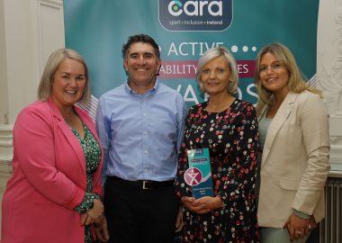 CEO of Cara Niamh Daffy with Maeve Lynch, her husband and daughter