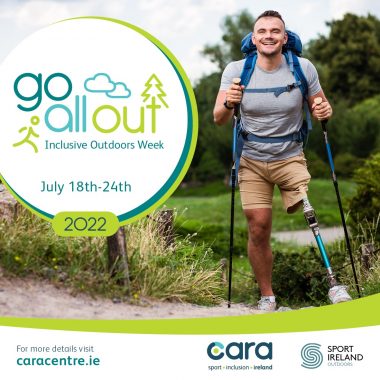 Go All Out poster with image of person hiking