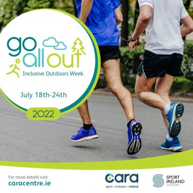 Go All Out poster with two people being active running outdoors
