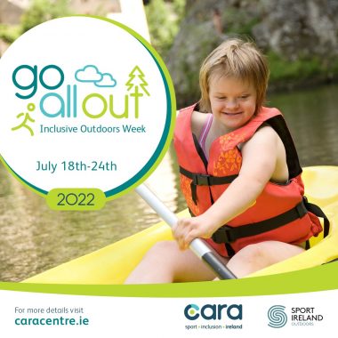 Go All Out poster with image of person kayaking