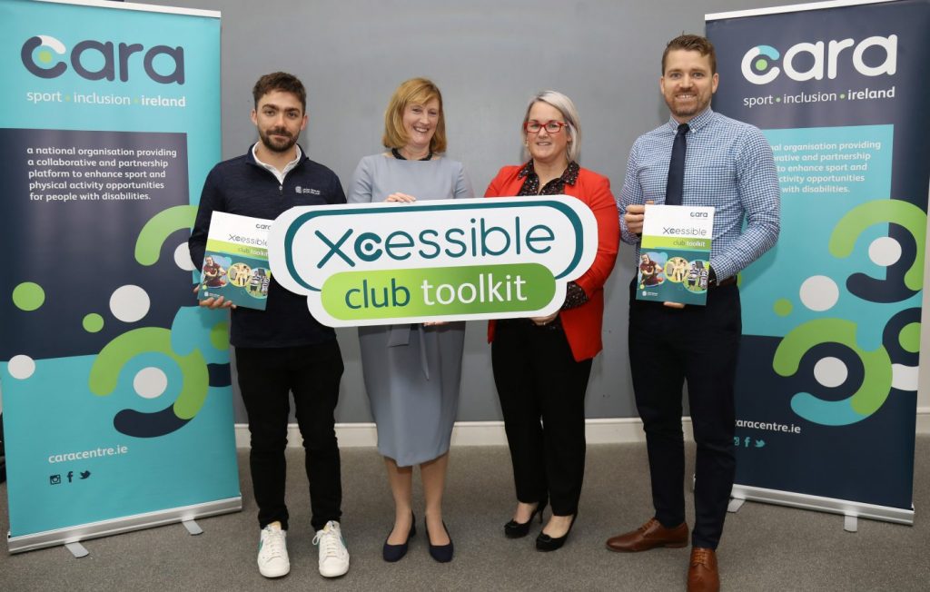 Xcessible Club Toolkit Launch with Sport Irleand holding toolkit