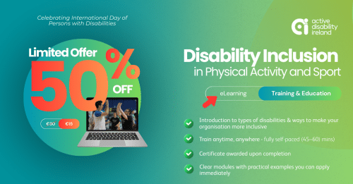 Promotional graphic for an eLearning course offering 50% off.