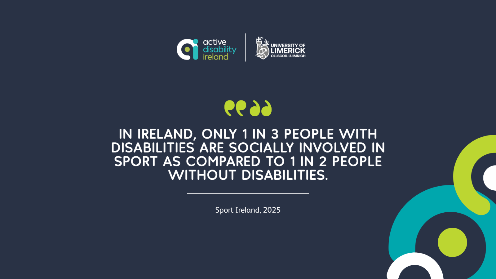 Research promotional graphic including Active Disability Ireland and University of Limerick logo